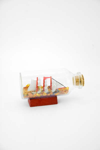 Корабль в бутылочке средний