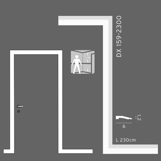 Напольный плинтус DX159 - 6*1,2*230см (снято с производства)