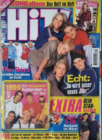 Hit! Magazine August 1999 Echt, The Boyz, Gil, BSB Cover, Иностранные журналы, Intpressshop