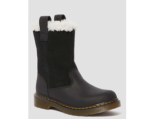 Dr. Martens JUNIOR JUNEY FAUX FUR REPUBLIC WP HI SUEDE WP BLACK