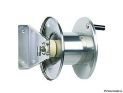 Барабан ручной для рукава 20м. 1/2" (нерж.)  1/2"ш. 1/2"ш. 200 бар.