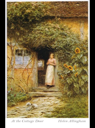 Купить картину обогреватель, репродукция Аллингем Около двери коттеджа