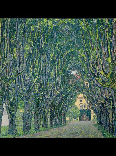 Купить греющую картину с фото репродукции Густава Климта Парковая аллея дворца Каммер