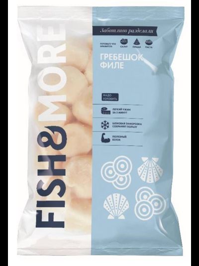 ГРЕБЕШОК морской ФИЛЕ 30-40, с/м. Упаковка 500гр