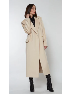 Пальто из шерсти (слоновая кость)