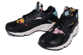 Nike Huarache Черные, цветочек (36-39) Арт: 018МF