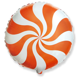 Воздушный шар фольгированный "ЛЕДЕНЕЦ. Оранжевый" 45 см.