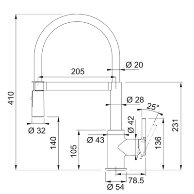 Смеситель Franke Lina Semi-pro