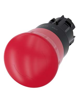 3SU1000-1HB20-0AA0 АКТУАТОР АВАРИЙНОЙ ГРИБОВИДНОЙ КНОПКИ, 22MM, КРУГЛ., ПЛАСТИК, КНОПКА КРАСНАЯ, 40MM, ПОДТВЕРЖДЕНИЕ СРАБАТЫВАНИЯ ФИКСАЦИЕЙ (POSITIVE LATCHING), ДЕБЛОКИРОВКА ПОВОРОТОМ