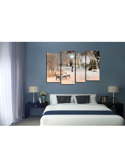 Модульная картина &quot;Зимний парк&quot;