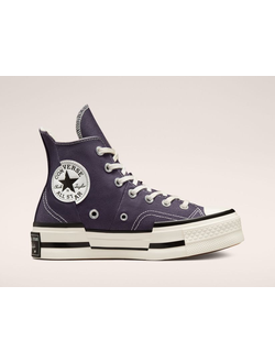 Кеды Converse на платформе низкие с черной полосой белые