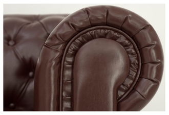 Кресло Честер экокожа шоколад