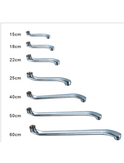 Излив DK-732 PS600 60см изогнутый шаровой