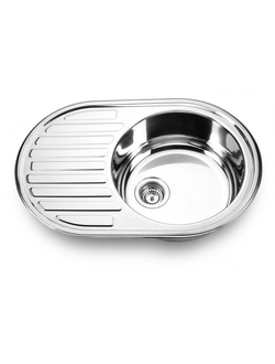 Мойка врезная глянцевая Accoona  770x500x180мм толщина стали 0.8мм с сифоном