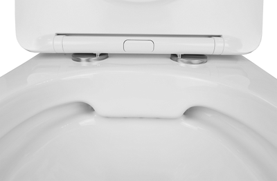 Комплект унитаза c инсталляцией Azario Gloria с быстросъемным сидением микролифт + клавиша черная матовая