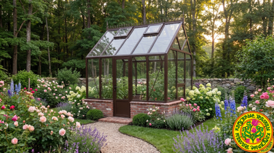 Базовая комплектация теплицы из стекла и алюминия БОТАНИК размером 3500 x 2500 мм