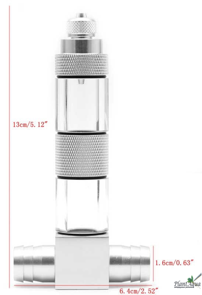 Диффузор со2 проточный металлический (шланг 16\22)