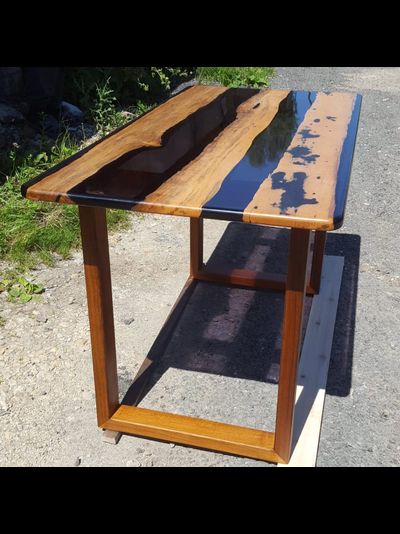 эбен, эбеновое дерево, мебель из эбена, авторская мебель, мебель на заказ, стол массив, стол река