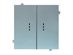 Кнопка двухклавишная с подсветкой (механизм + клавиша) серебро