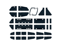 TP1, Комплект оригинальных панелей LEGO Technic  30 шт., Black