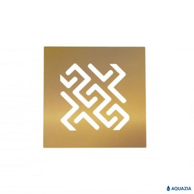 Трап водосток ZENTRUM Antik 150х150 Вертикальный выпуск (Золото)