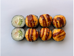 Запеченный Биг роллс креветкой 8шт