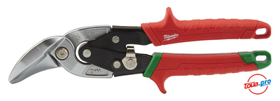 Ножницы изогнутые для резки металла Milwaukee правый рез 48224522