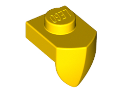 Plate, Modified 1 x 1 with Tooth Vertical, Yellow (15070 / 6047218)