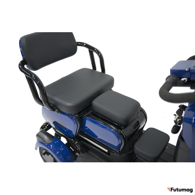 Электроскутер четырехколесный Rutrike Квадро синий
