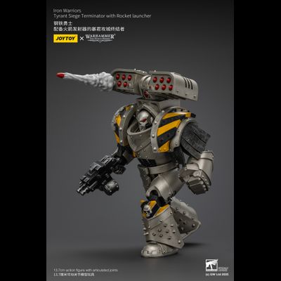 Осадный терминатор-титан Железных Воинов (Warhammer Horus Heresy) - КОЛЛЕКЦИОННАЯ ФИГУРКА 1/18 Iron Warriors Tyrant Siege Terminator with Rocket Launcher (JT01475) - JOYTOY