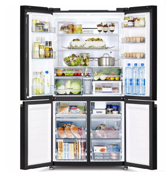 Холодильник Hitachi R-WB 642 VU0 GBK, черное стекло