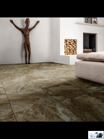 Керамогранит Eurotile Prada GP Brown 41,2x41,2 см под мрамор