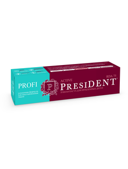 Зубная паста для активной защиты дёсен Profi Active, PresiDENT, 50 мл.