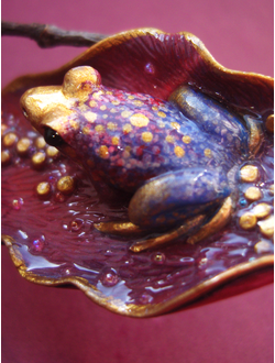 "Песнь Принцессы Вишнёвого Лотоса", фэнтези-брошь в восточном стиле