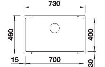 Мойка Blanco Subline 700-U с отв.арм. InFino, 523448