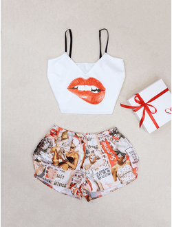 Шелковая пижама "Retro Pop"