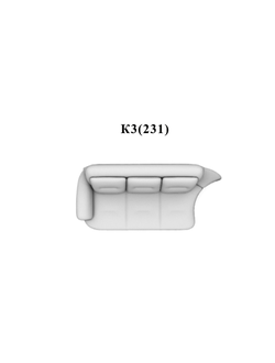 ВЕНЕЦИЯ модуль Концевой 3х-местный К3(231)