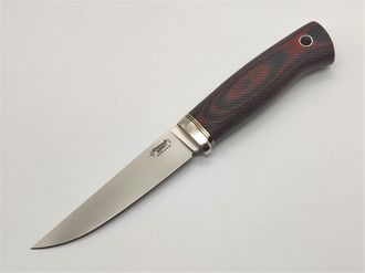 Нож Удобный Эксперт сталь D2 черно-красная микарта