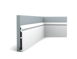 Плинтус ORAC Decor SX206, дюрополимерный, влагостойкий, ударопрочный, под покраску, длина 2 метра