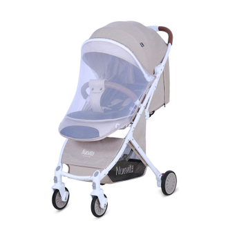 Коляска прогулочная Nuovita Giro Lux Beige, Bianco/Бежевый, Белый