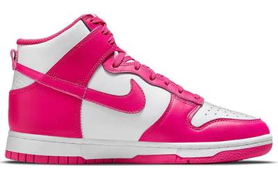 Купить бело-розовые Кроссовки Nike Dunk High Pink Prime женские DD1869-110