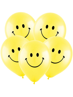 Латексные шары" Смайл" 6 шт