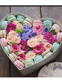 Коробка с макарунами "My Heart"