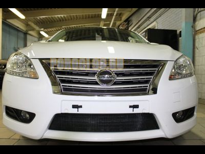 Защита радиатора Nissan Sentra 2014- black