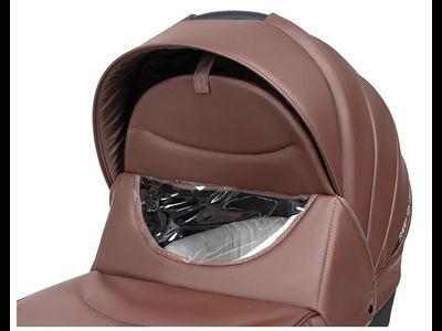 Детская коляска 3 в 1 Farfello Molly Trio Шоколадный (Экокожа)