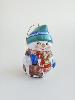 Снеговик с коньками - снежная семейка