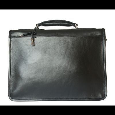 Кожаный портфель Arietta black (арт. 2018-01)