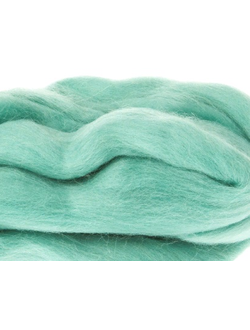 Шерсть для валяния, лента гребенная, Камтекс, полутонкая, мята (025), 50г