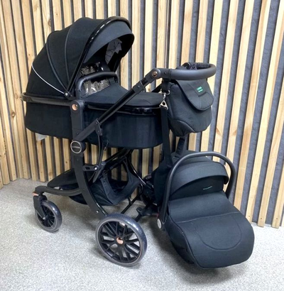 Детская коляска 3 в 1 Luxmom 601A Черный