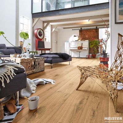 Паркетная доска Meister Дуб Рустик Чистый 8413 HD400L